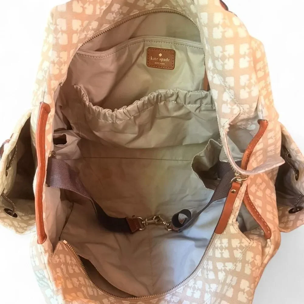 Kate Spade New York Spade Flower Jacquard Canvas Large Tote Diaper Weekender